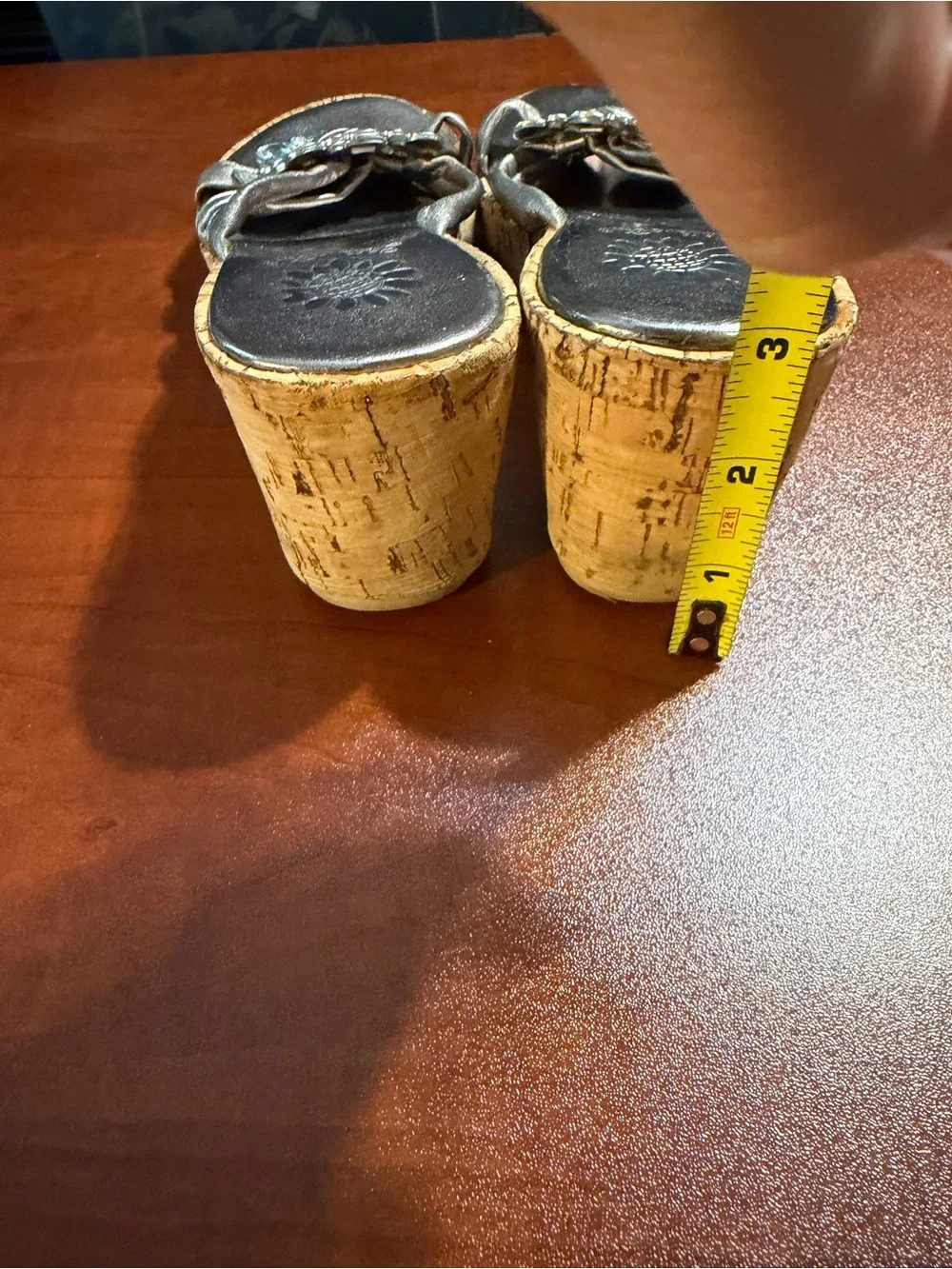 Yellow Box "Cindy" Slide-On Wedge Sandals in pewter. - Picture 2 of 6